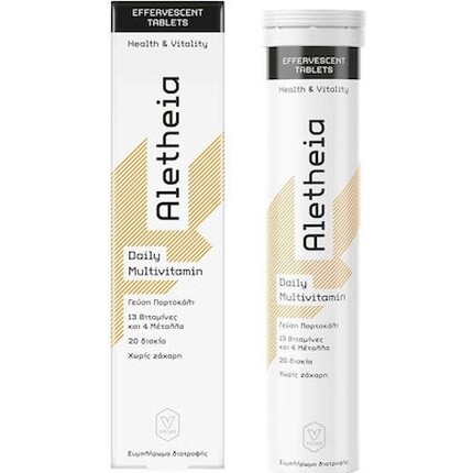 Ежедневные мультивитамины - 20 шипучих таблеток Aletheia
Ежедневные мультивитамины - 20 шипучих таблеток Aletheia