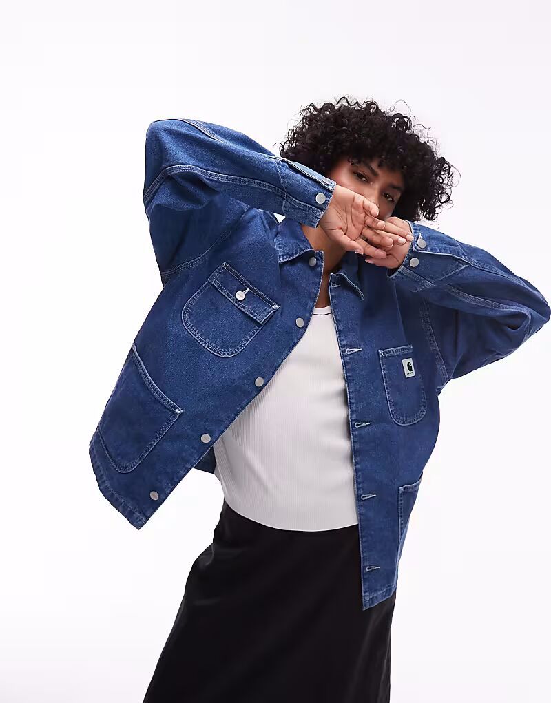 Джинсовая куртка Carhartt WIP OG Michigan средней степени стирки 
Джинсовая куртка Carhartt WIP OG Michigan средней степени стирки