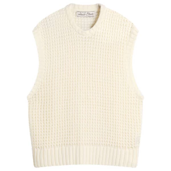 Вязаный жилет, связанный узором «Мох» About:Blank, экрю
Вязаный жилет, связанный узором «Мох» About:Blank, экрю