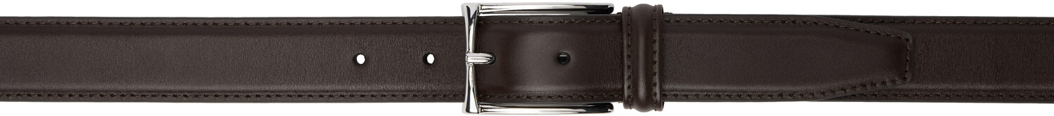 Коричневый узкий ремень с отделкой стежками Anderson's 
Коричневый узкий ремень с отделкой стежками Anderson's