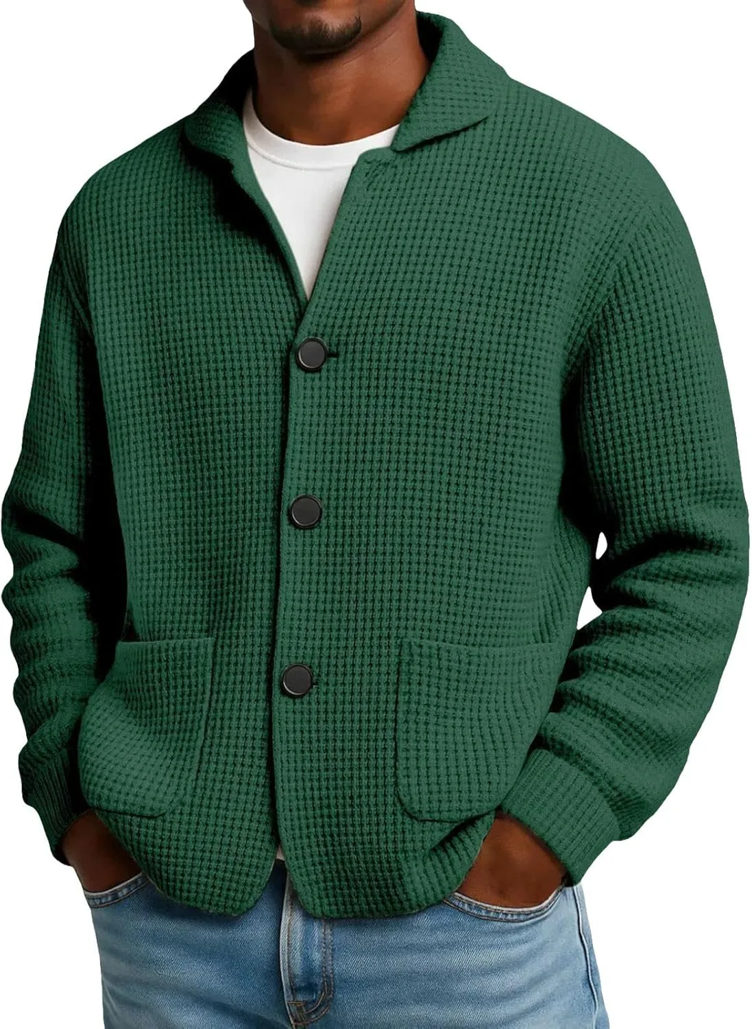 Кардиган для мужчин Casual Textured Waffle Knit
Кардиган для мужчин Casual Textured Waffle Knit