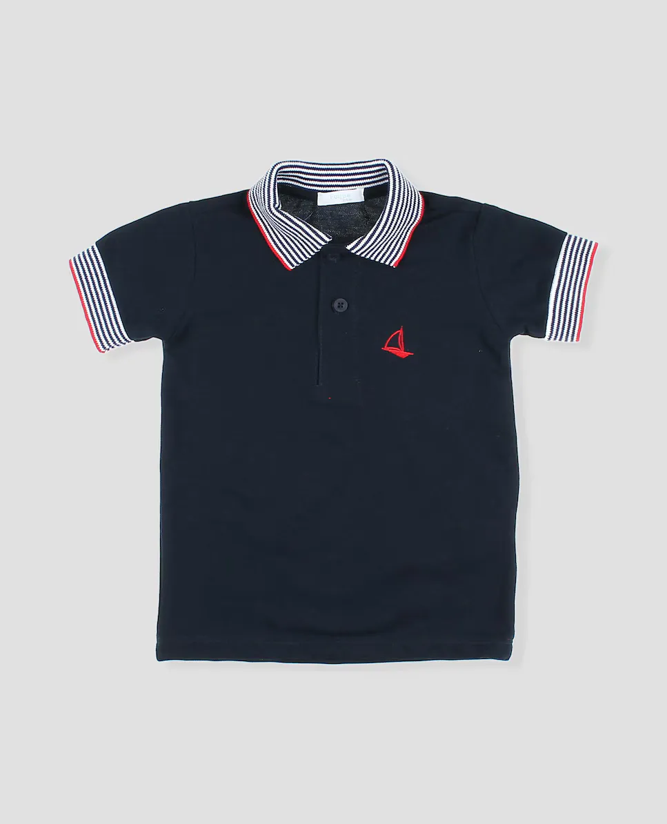 Рубашка-поло для мальчика из хлопкового пике Foque, темно-синий
Рубашка-поло для мальчика из хлопкового пике Foque, темно-синий