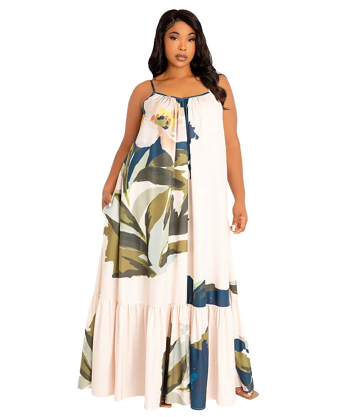 Женское объемное платье макси с цветочным принтом Buxom Couture, коричневый/бежевый
Женское объемное платье макси с цветочным принтом Buxom Couture, коричневый/бежевый