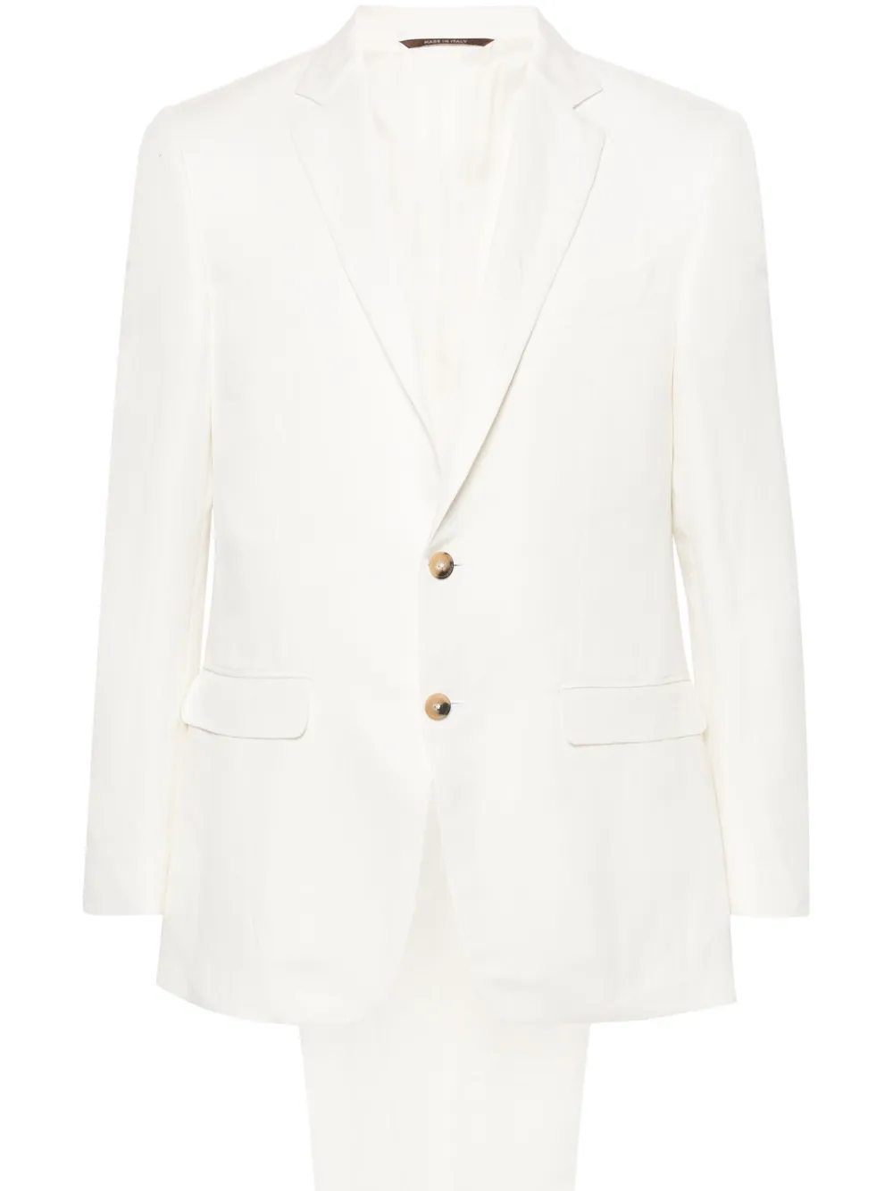 Костюм с однобортным пиджаком Canali, белый 
Костюм с однобортным пиджаком Canali, белый