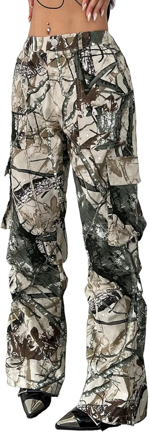 Женские камуфляжные карго-штаны Kedera High Waist Baggy Wide Leg
Женские камуфляжные карго-штаны Kedera High Waist Baggy Wide Leg