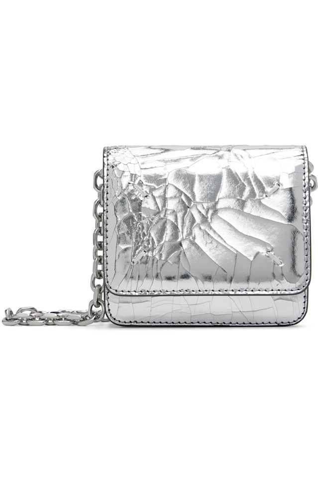 Maison Margiela Маленький кошелек на серебряной цепочке
Maison Margiela Маленький кошелек на серебряной цепочке