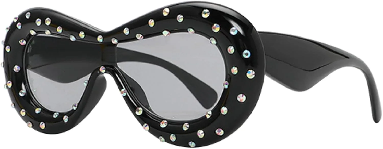 Роскошные солнцезащитные очки-пилот с бриллиантами, модные женские солнцезащитные очки «кошачий глаз», большие, стильные, цельные, со стразами mincl, 2pcs-black&white
Роскошные солнцезащитные очки-пилот с бриллиантами, модные женские солнцезащитные очки «кошачий глаз», большие, стильные, цельные, со стразами mincl, 2pcs-black&white