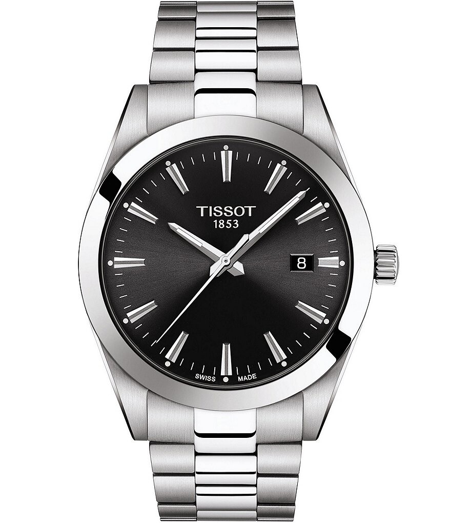 Часы Tissot Gentleman с черным циферблатом и браслетом из нержавеющей стали, серебро
Часы Tissot Gentleman с черным циферблатом и браслетом из нержавеющей стали, серебро