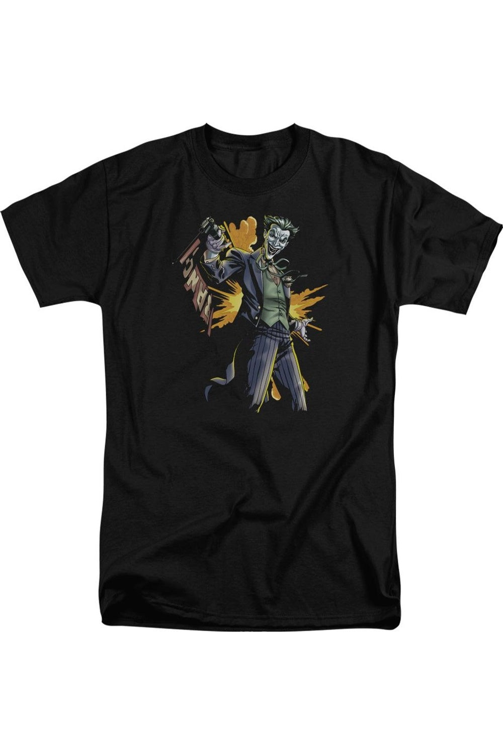 Футболка с коротким рукавом Batman Joker Bang для взрослых Gildan, черный
Футболка с коротким рукавом Batman Joker Bang для взрослых Gildan, черный