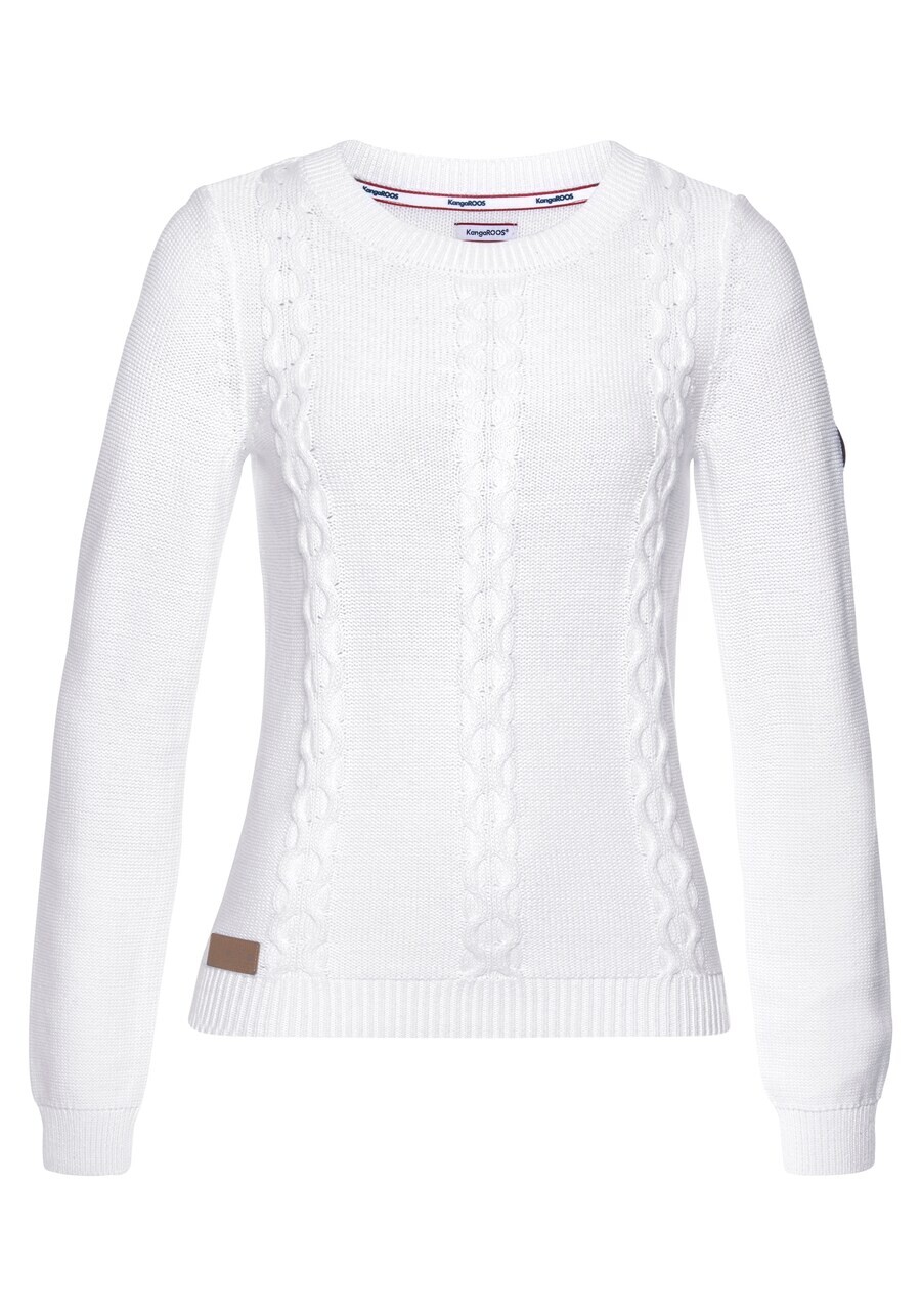 Тонкий вязаный свитер KangaROOS Sweater, белый 
Тонкий вязаный свитер KangaROOS Sweater, белый