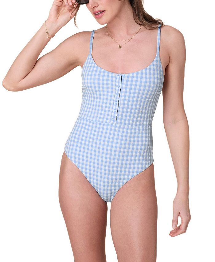 Женский комбинезон с круглым вырезом и застежкой на пуговицы спереди Andie, синий
Женский комбинезон с круглым вырезом и застежкой на пуговицы спереди Andie, синий