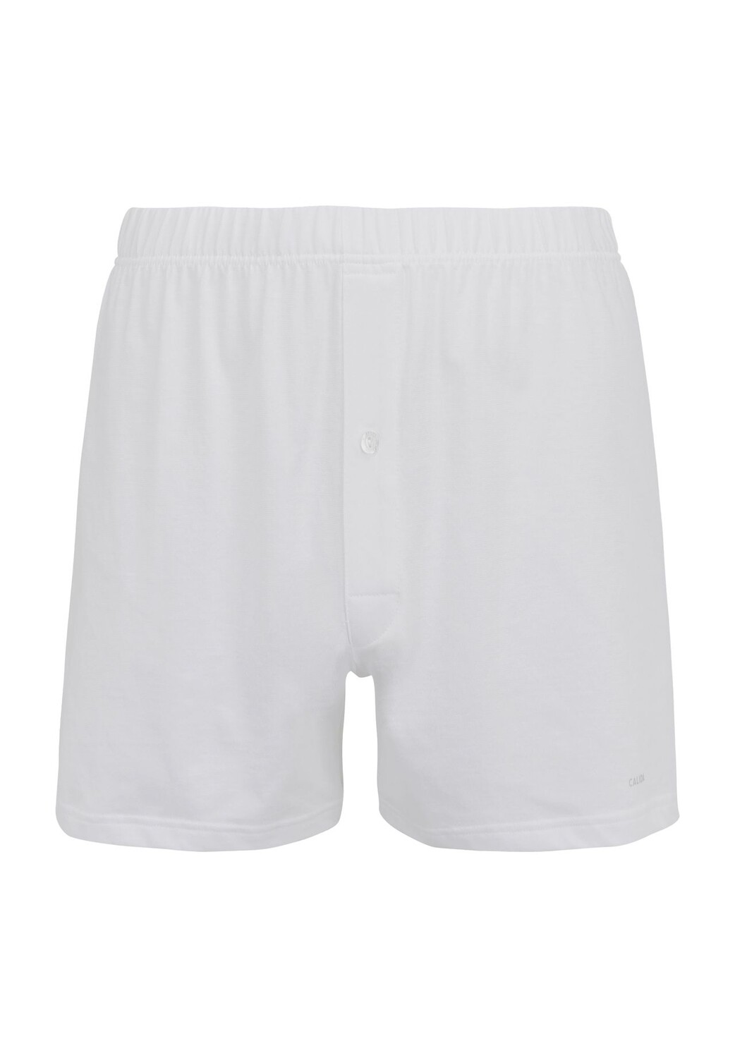 Боксеры, хлопок, ширинка, однотонные, мужские CALIDA, белый 
Боксеры, хлопок, ширинка, однотонные, мужские CALIDA, белый