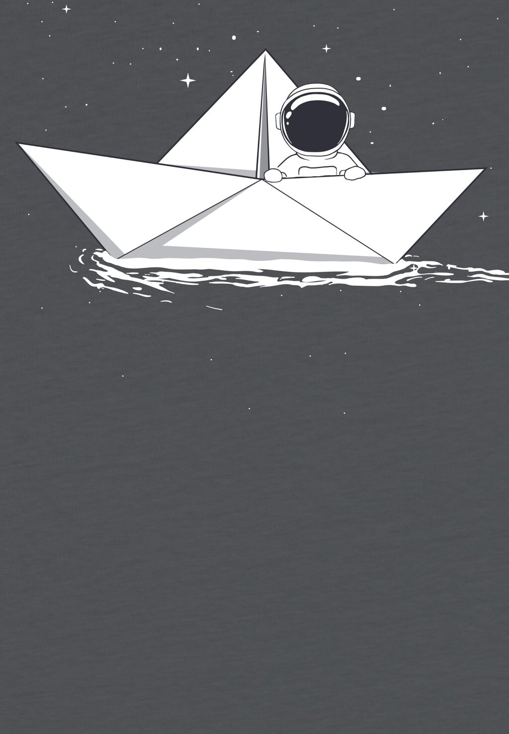 Принт на футболке Astronaut In Paper Boat watapparel, антрацит
Принт на футболке Astronaut In Paper Boat watapparel, антрацит