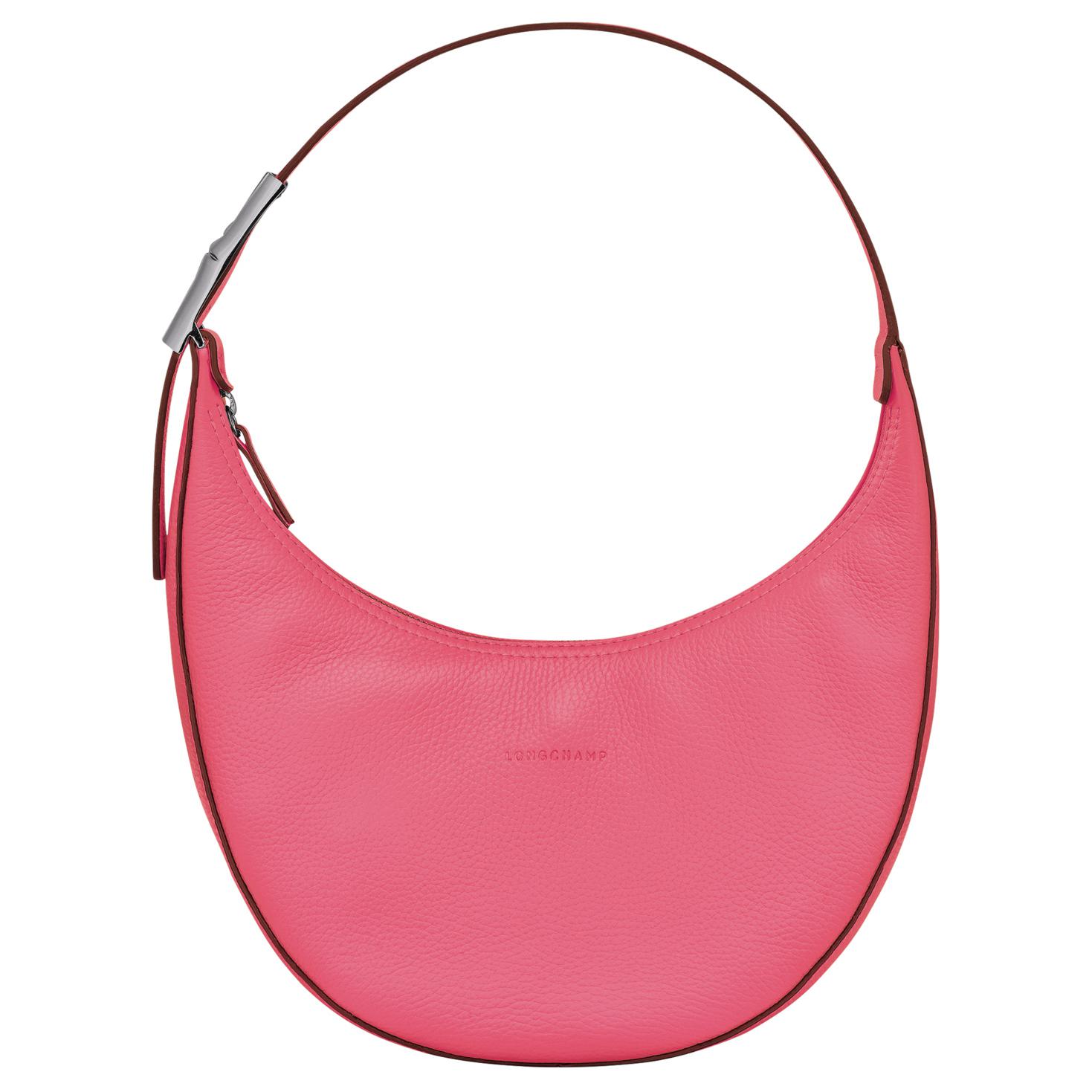 LONGCHAMP Кожаная сумка-полумесяц из розового телячьего нубука Женская гранатовая 
LONGCHAMP Кожаная сумка-полумесяц из розового телячьего нубука Женская гранатовая