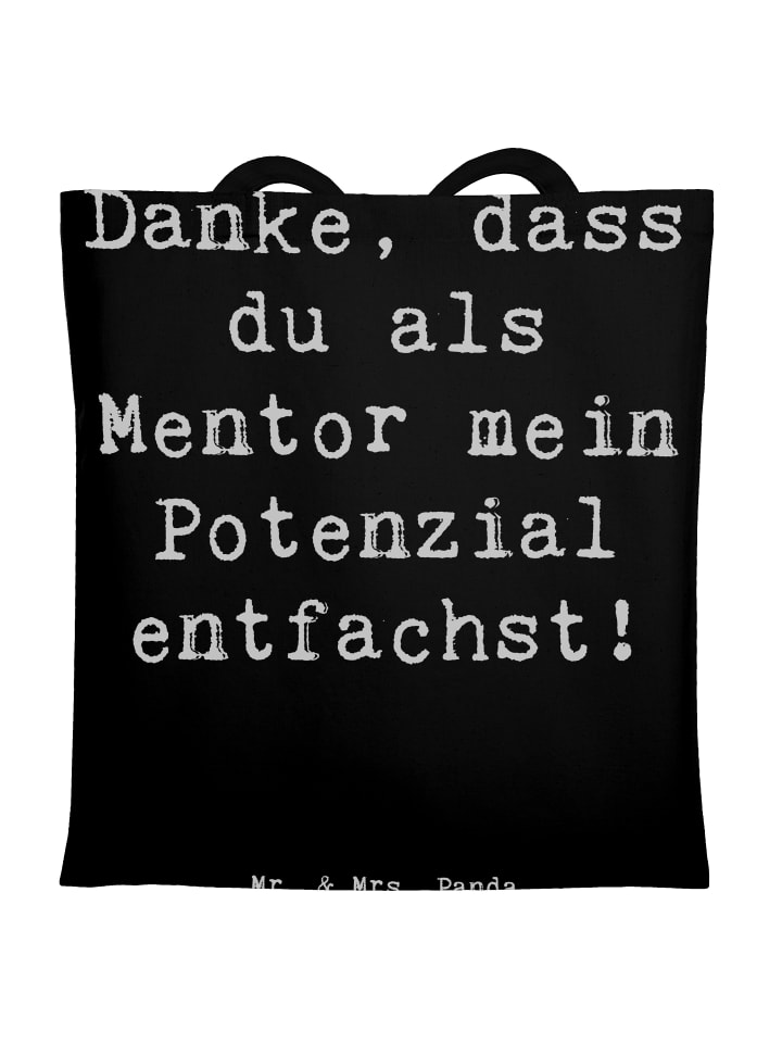 Сумка-шоппер со слоганом Потенциал наставника черного цвета Mr. & Mrs. Panda
Сумка-шоппер со слоганом Потенциал наставника черного цвета Mr. & Mrs. Panda