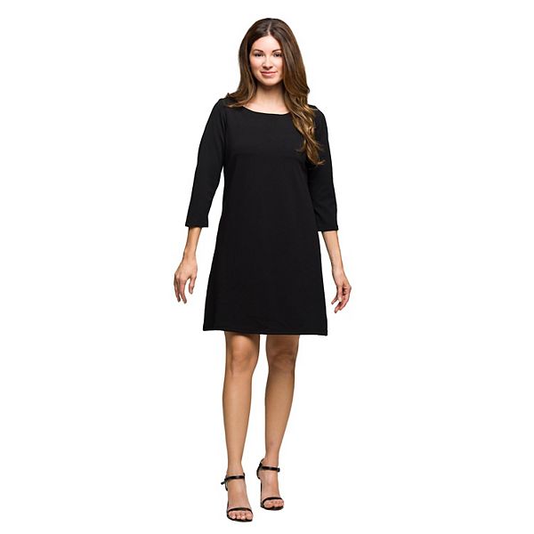 Женское платье с рукавом три четверти длины а-силуэта до колен 24Seven Comfort Apparel, Black
Женское платье с рукавом три четверти длины а-силуэта до колен 24Seven Comfort Apparel, Black