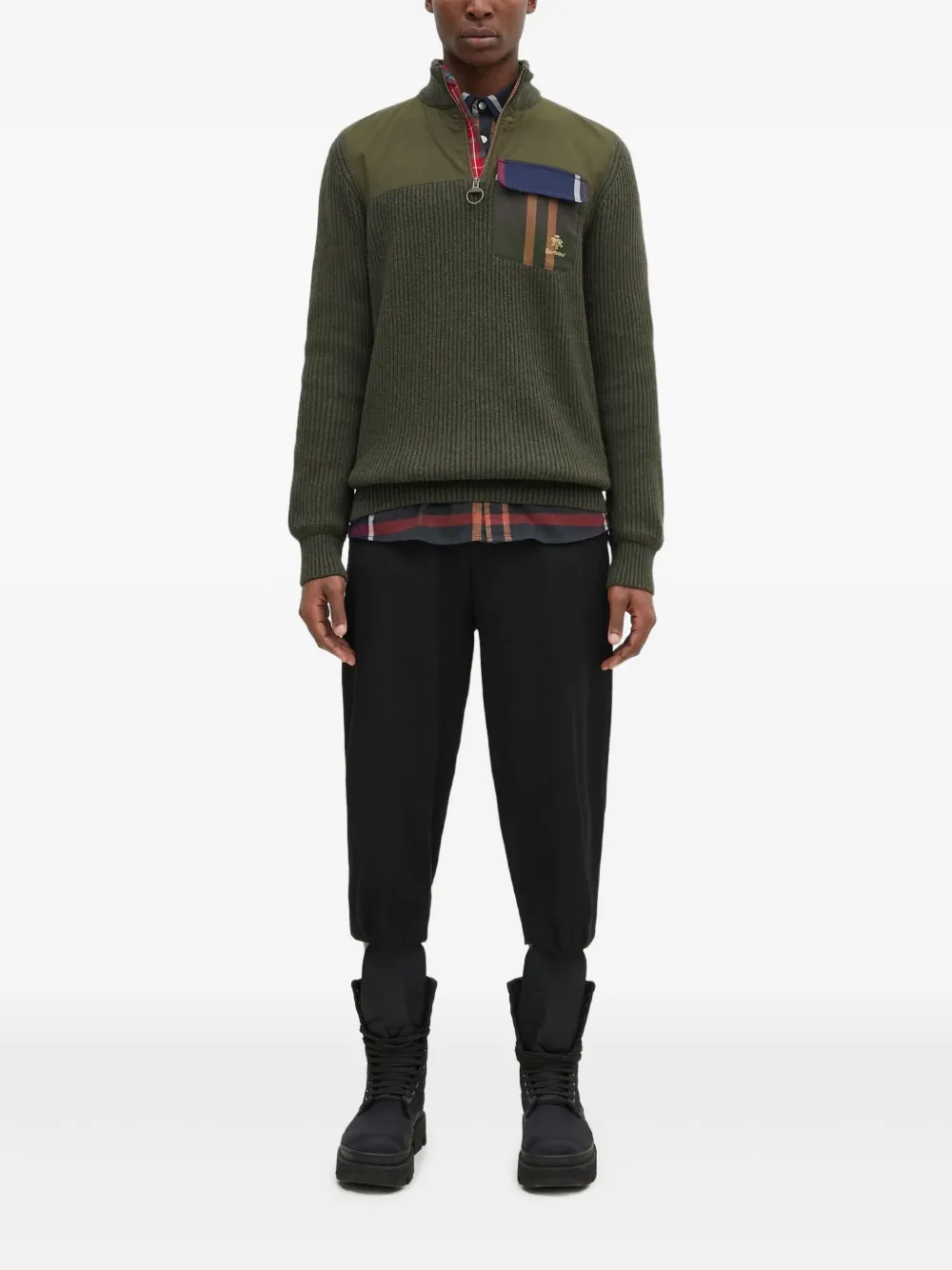 X свитер Barbour Miller в рубчик с карманом-молнией посередине BARACUTA, зеленый
X свитер Barbour Miller в рубчик с карманом-молнией посередине BARACUTA, зеленый