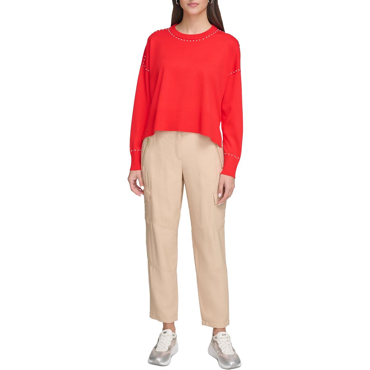 Женский свитер-пуловер с круглым вырезом и заклепками DKNY, цвет flame
Женский свитер-пуловер с круглым вырезом и заклепками DKNY, цвет flame