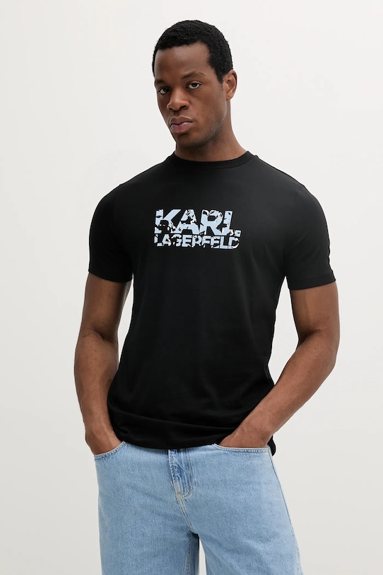 Хлопковая футболка Karl Lagerfeld, черный
Хлопковая футболка Karl Lagerfeld, черный