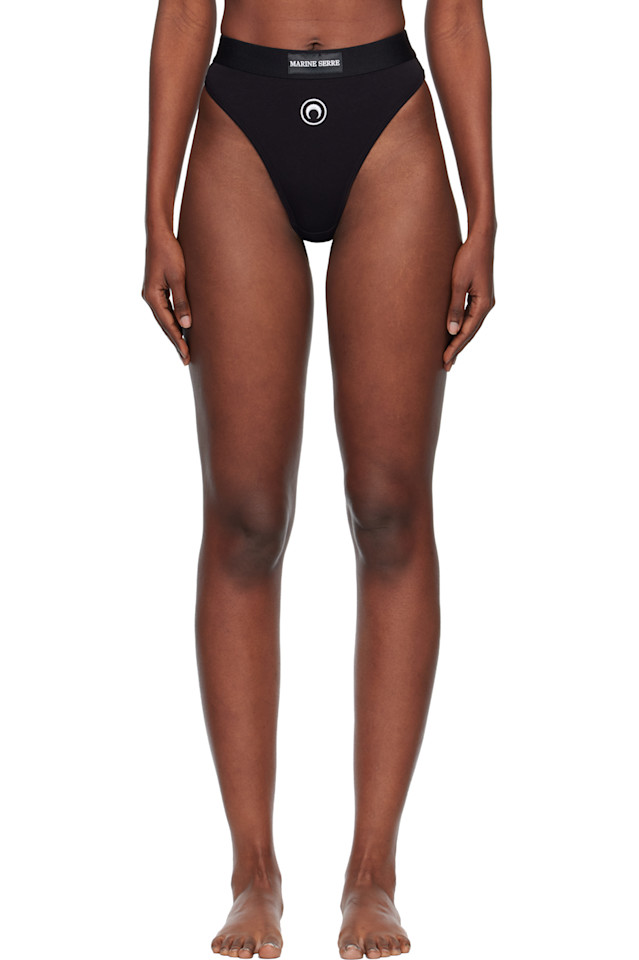 Трусы с высокой талией из эластичного трикотажа с логотипом «Луна» Marine Serre, черный
Трусы с высокой талией из эластичного трикотажа с логотипом «Луна» Marine Serre, черный
