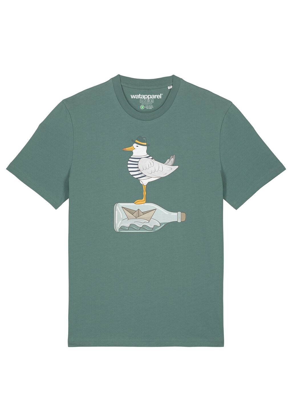 Футболка с принтом MÖWE watapparel, светло-зеленый 
Футболка с принтом MÖWE watapparel, светло-зеленый