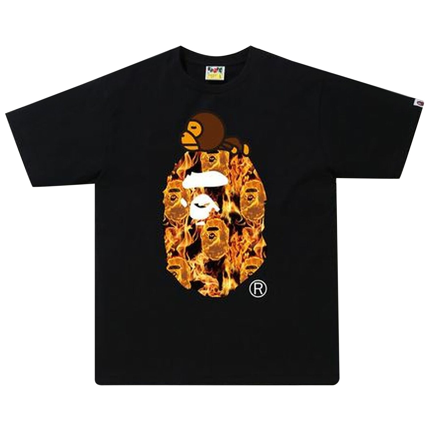 Футболка BAPE Flame Milo на Big Ape, цвет черный/оранжевый
Футболка BAPE Flame Milo на Big Ape, цвет черный/оранжевый
