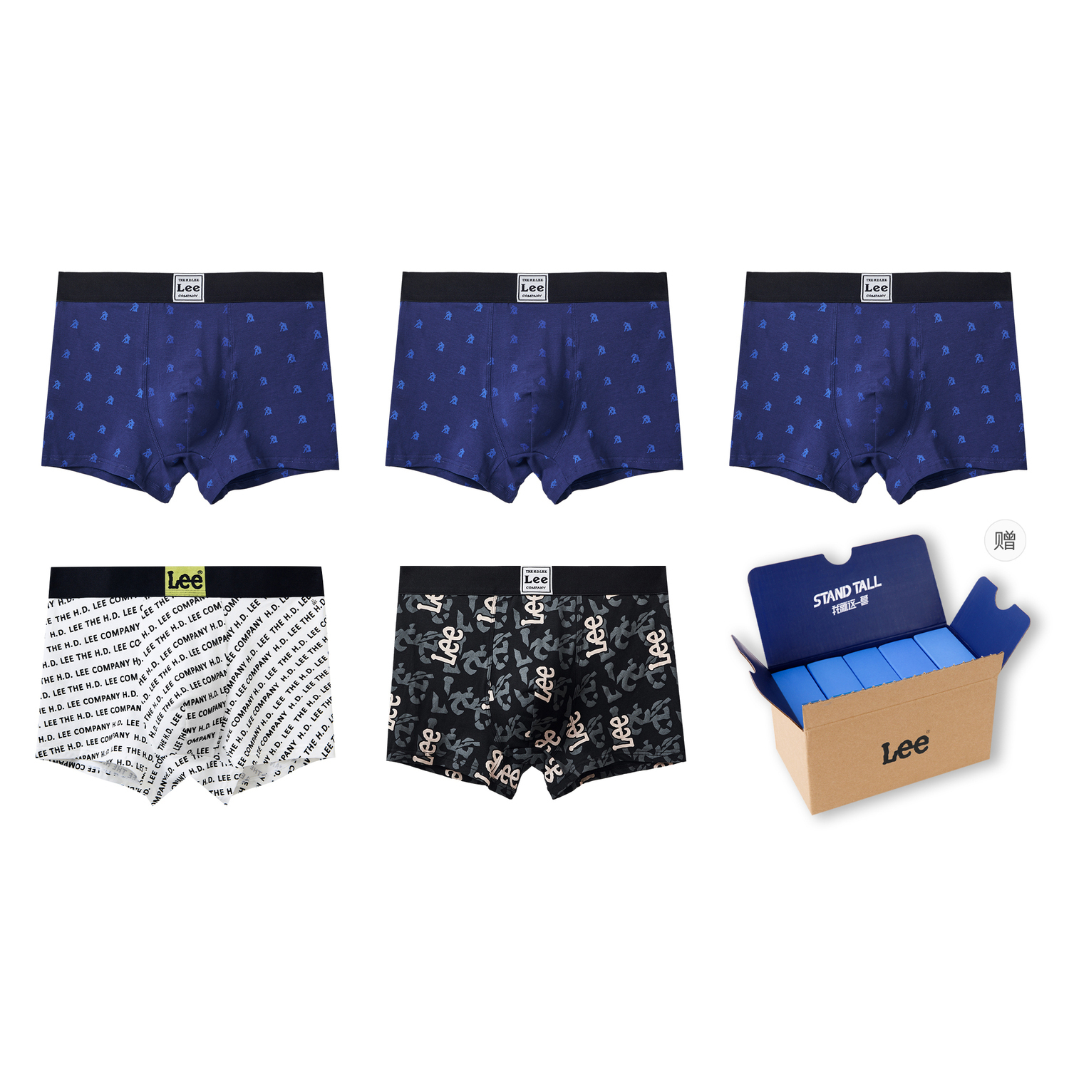 Lee Подарочный набор мужского белья 5 пар
Lee Подарочный набор мужского белья 5 пар