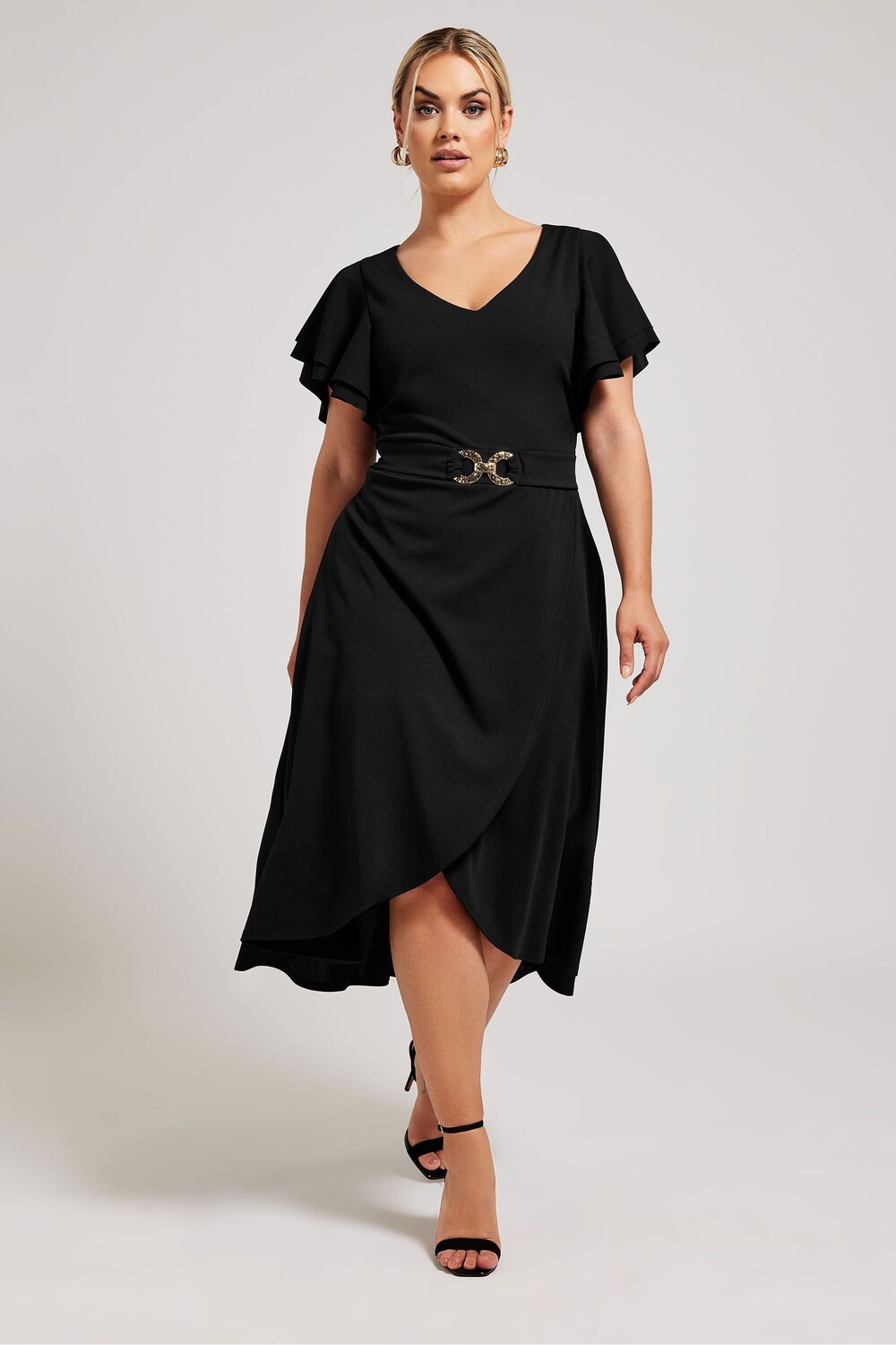 Платье миди с глубоким подолом и пряжкой London Yours, черный
Платье миди с глубоким подолом и пряжкой London Yours, черный