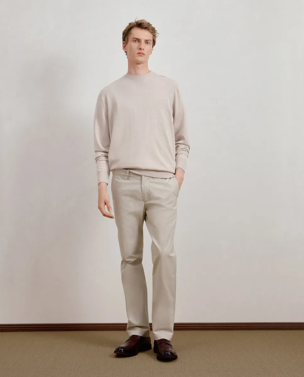 Мужской базовый джемпер с круглым вырезом Dustin, бежевый
Мужской базовый джемпер с круглым вырезом Dustin, бежевый