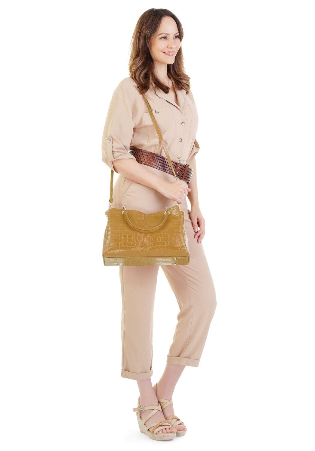 Сумочка, натуральная кожа, производство Италия Cluty, желтый
Сумочка, натуральная кожа, производство Италия Cluty, желтый