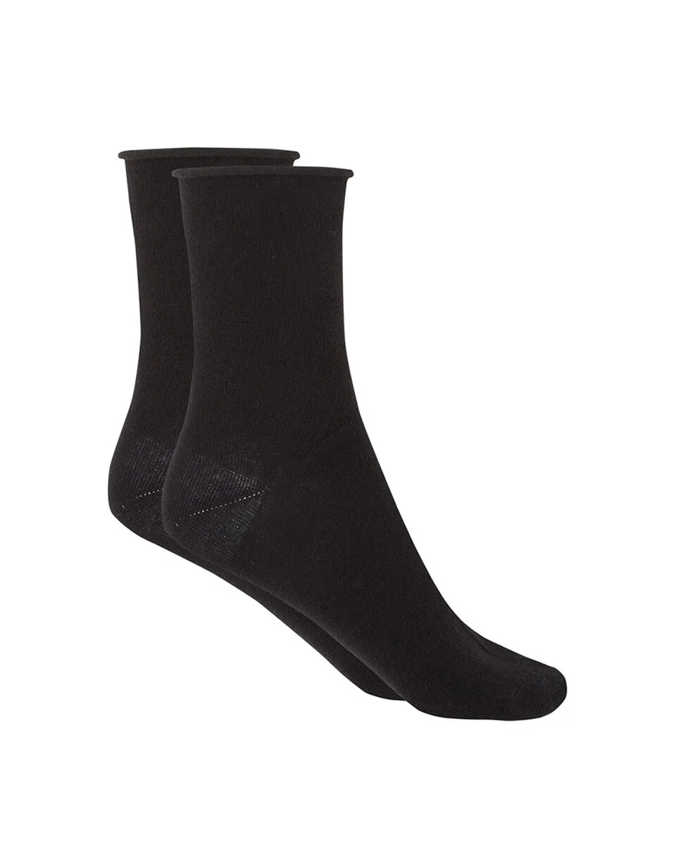 Женские короткие однотонные хлопковые носки с закатанной манжетой Punto Blanco, черный
Женские короткие однотонные хлопковые носки с закатанной манжетой Punto Blanco, черный