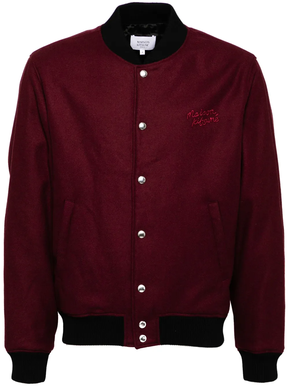 Бомбер с вышитым логотипом Maison Kitsuné, красный
Бомбер с вышитым логотипом Maison Kitsuné, красный