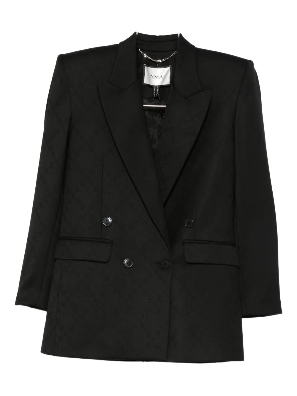 Двубортный фактурный пиджак NISSA, черный
Двубортный фактурный пиджак NISSA, черный