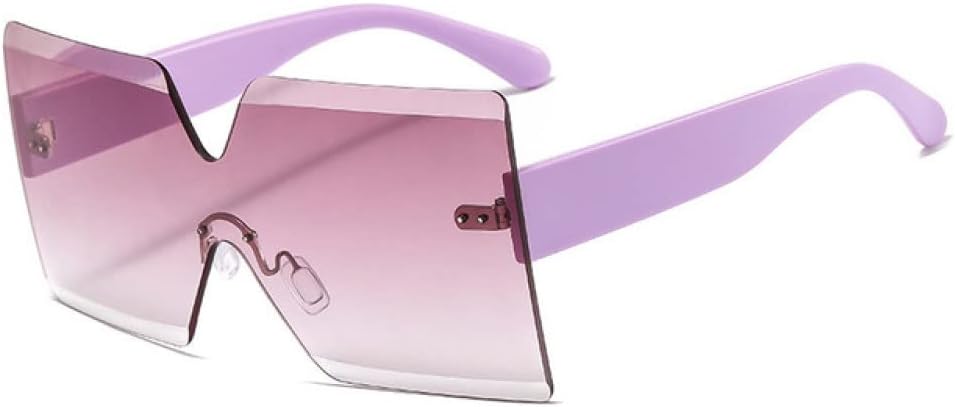 Солнцезащитные очки без оправы для женщин, большие солнцезащитные очки с защитой от УФ-излучения UV400, модные очки для женщин с защитой от УФ-излучения UV400 MTZJH, Purple-gray
Солнцезащитные очки без оправы для женщин, большие солнцезащитные очки с защитой от УФ-излучения UV400, модные очки для женщин с защитой от УФ-излучения UV400 MTZJH, Purple-gray