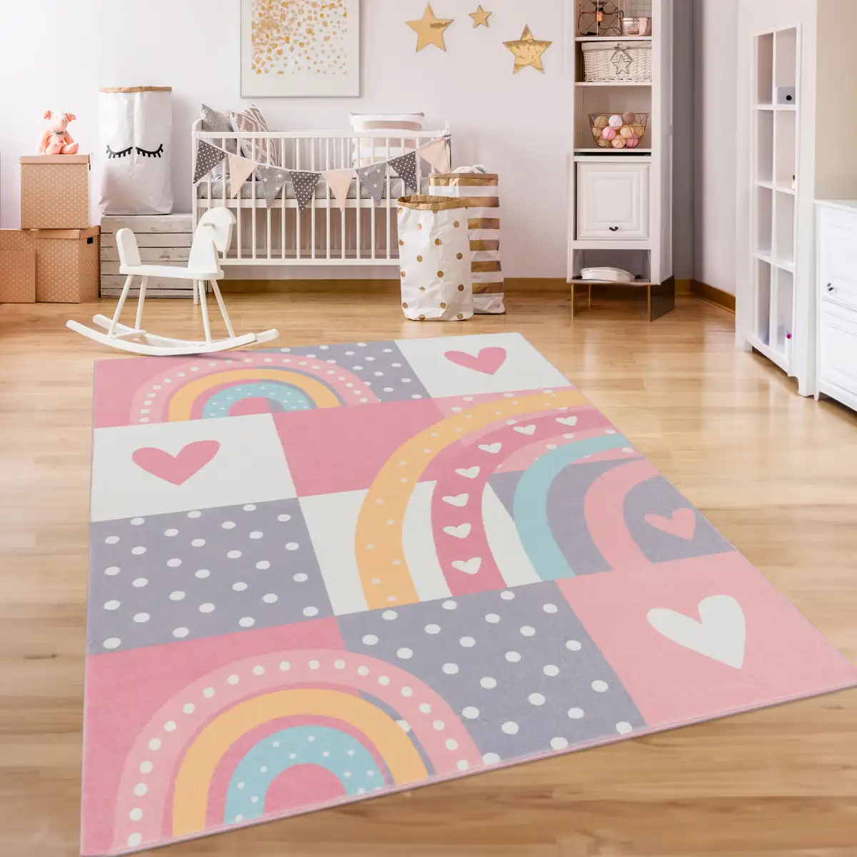 Детский ковер Paco Home "Eliz 397", прямоугольный, игровой коврик, узор в стиле пэчворк, радуга, точки и сердечки 240х340 см, цвет Mehrfarbig
Детский ковер Paco Home "Eliz 397", прямоугольный, игровой коврик, узор в стиле пэчворк, радуга, точки и сердечки 240х340 см, цвет Mehrfarbig