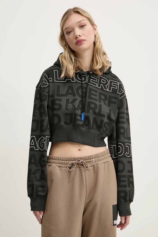 Хлопковая толстовка Karl Lagerfeld Jeans, черный 
Хлопковая толстовка Karl Lagerfeld Jeans, черный