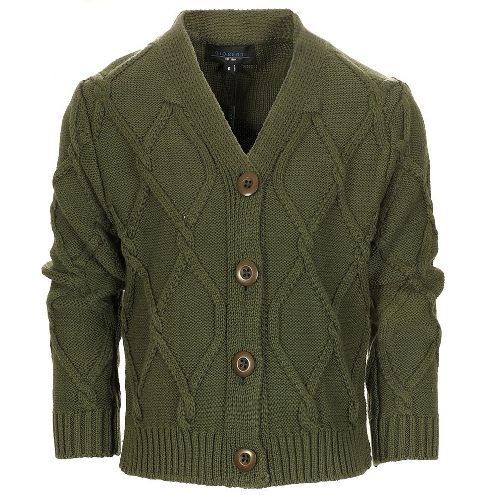 Вязаный кардиган на пуговицах с v-образным вырезом Gioberti для мальчиков, цвет Olive
Вязаный кардиган на пуговицах с v-образным вырезом Gioberti для мальчиков, цвет Olive