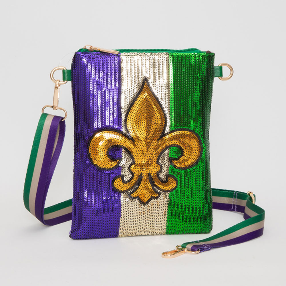 Сумка через плечо Fleur de Lis Mardi Gras с пайетками FASHNZFAB, зеленый
Сумка через плечо Fleur de Lis Mardi Gras с пайетками FASHNZFAB, зеленый