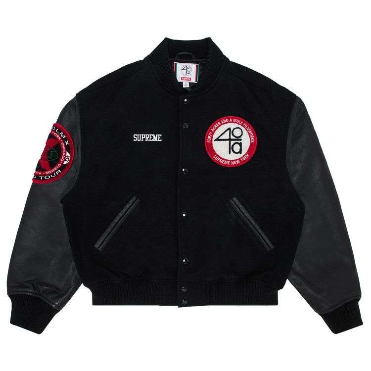 Куртка Supreme x 40 Acres Malcolm X Varsity Jacket, Black
Куртка Supreme x 40 Acres Malcolm X Varsity Jacket, Black