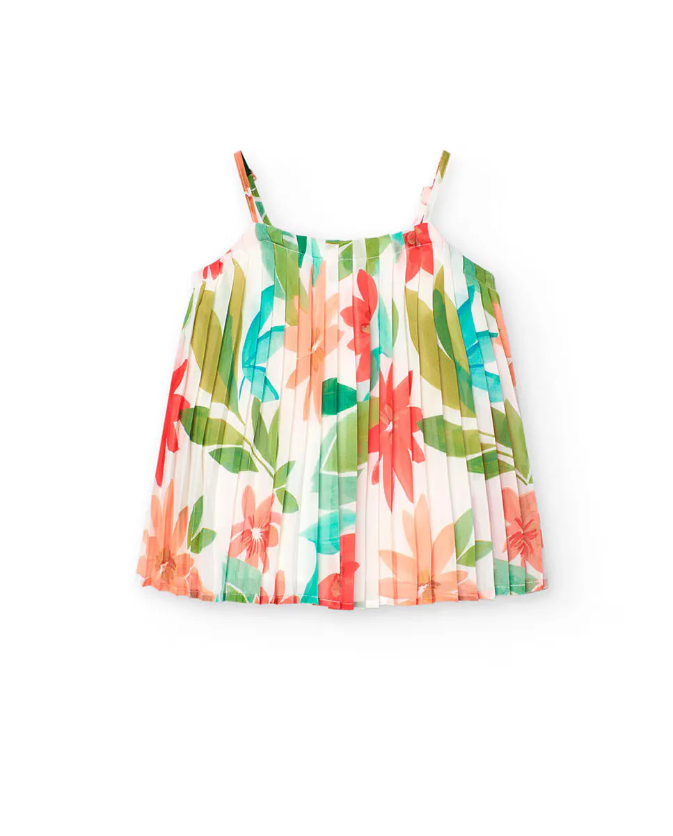 Блузка для девочки плиссе с цветочным принтом Boboli, мультиколор
Блузка для девочки плиссе с цветочным принтом Boboli, мультиколор