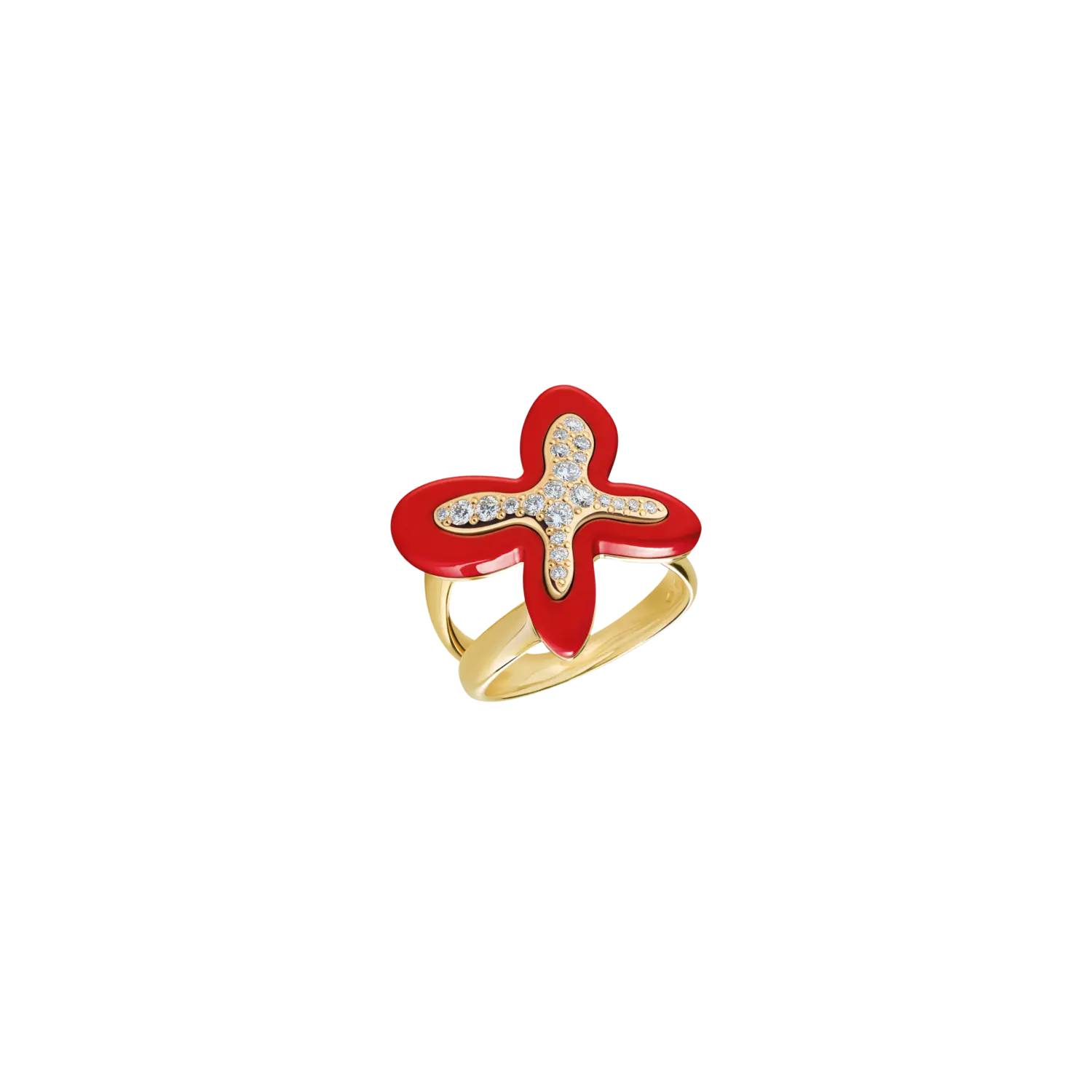 Кольцо freevola из желтого золота с бриллиантами и кораллами Mimi
Кольцо freevola из желтого золота с бриллиантами и кораллами Mimi