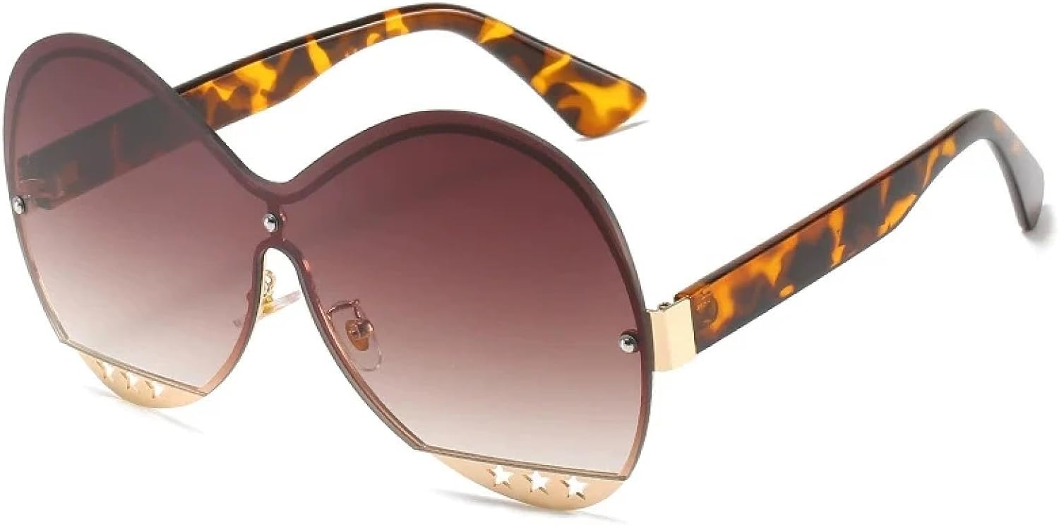 Роскошные солнцезащитные очки большого размера без оправы для женщин и мужчин, модные ретро-очки для путешествий, уличной фотографии, защита от УФ-излучения UV400 TKKTLLT, Leopard Brown
Роскошные солнцезащитные очки большого размера без оправы для женщин и мужчин, модные ретро-очки для путешествий, уличной фотографии, защита от УФ-излучения UV400 TKKTLLT, Leopard Brown