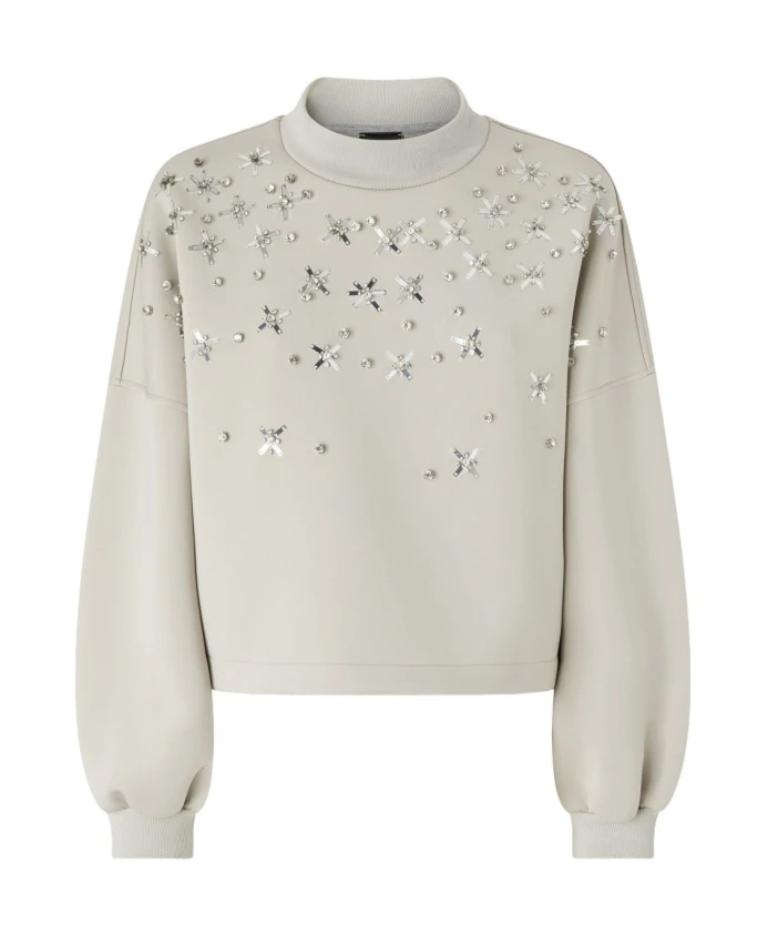 Толстовка, украшенная кристаллами Pinko, серый
Толстовка, украшенная кристаллами Pinko, серый