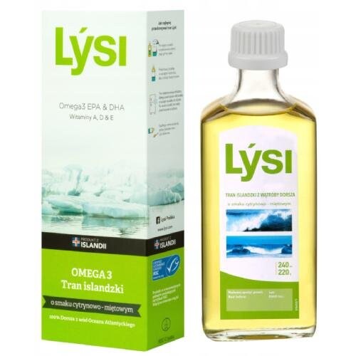 Lysi Omega 3 Масло печени исландской трески 240мл Inna Marka
Lysi Omega 3 Масло печени исландской трески 240мл Inna Marka