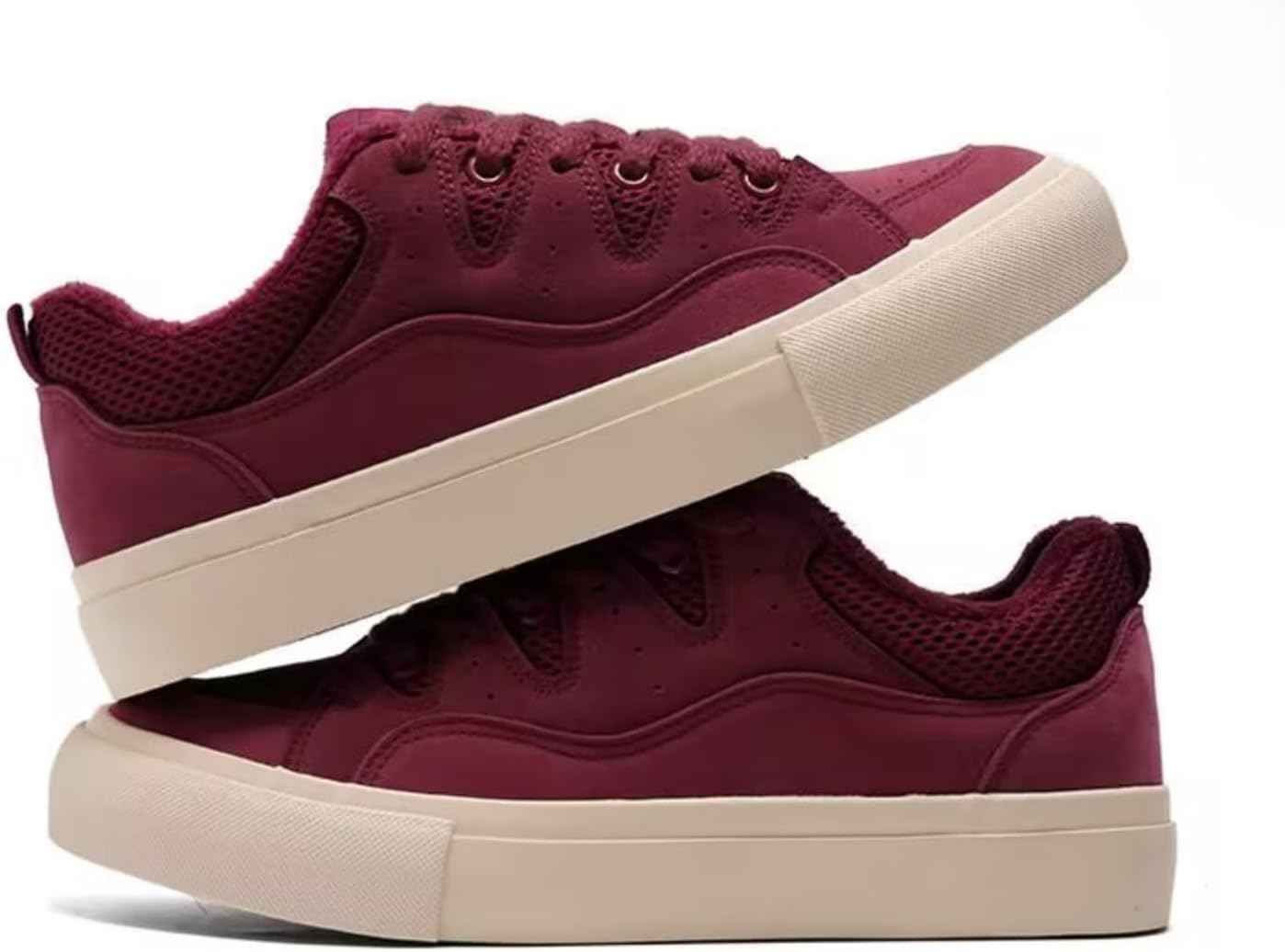 Кроссовки на платформе из замшевой кожи с перфорацией и шнуровкой: повседневные, с низким верхом, дышащие и легкие. Идеально подходят для ходьбы, тенниса и катания на скейтборде Kpdwfms, красный
Кроссовки на платформе из замшевой кожи с перфорацией и шнуровкой: повседневные, с низким верхом, дышащие и легкие. Идеально подходят для ходьбы, тенниса и катания на скейтборде Kpdwfms, красный