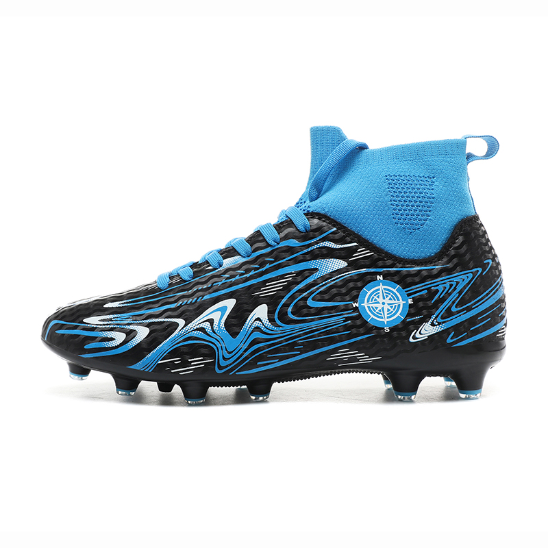 Футбольные бутсы для детей и подростков с амортизацией, износостойкостью, балансировкой и высоким верхом Peter pan, синий 
Футбольные бутсы для детей и подростков с амортизацией, износостойкостью, балансировкой и высоким верхом Peter pan, синий