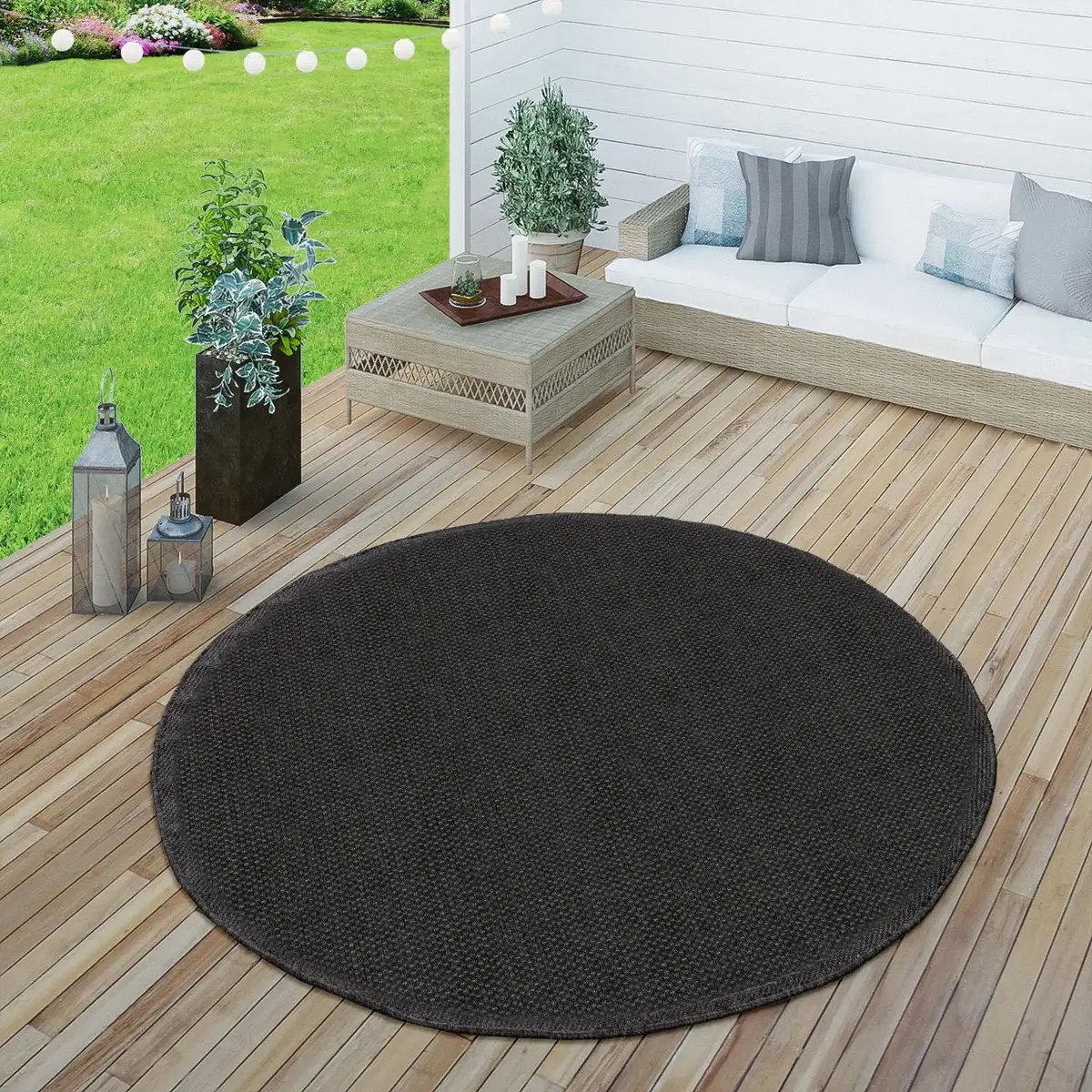 Ковер Paco Home "Timber 125", круглый, плоского переплетения, имитация сизаля, подходит для внутреннего и наружного использования, гостиная Ø 160 см, черный
Ковер Paco Home "Timber 125", круглый, плоского переплетения, имитация сизаля, подходит для внутреннего и наружного использования, гостиная Ø 160 см, черный