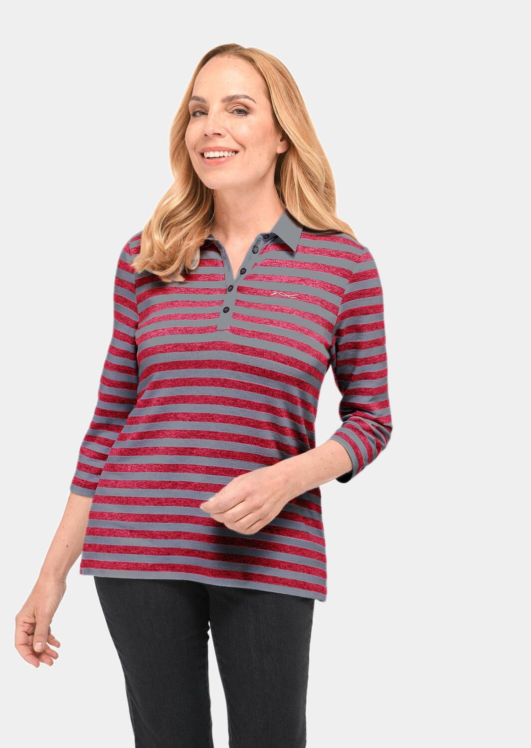 Поло GOLDNER, цвет graumeliert/rubinrot/geringelt
Поло GOLDNER, цвет graumeliert/rubinrot/geringelt