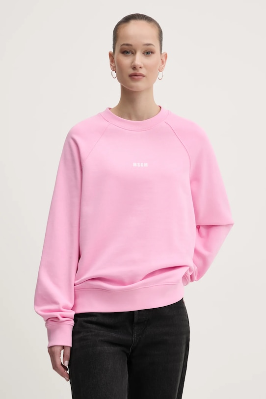 Хлопковая толстовка Msgm, розовый
Хлопковая толстовка Msgm, розовый