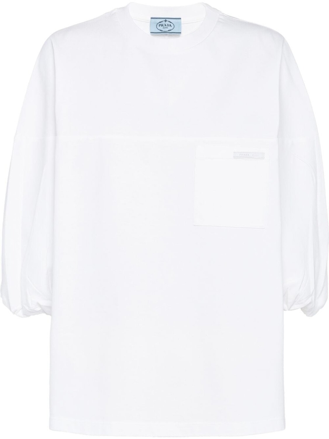 Prada футболка с пышными рукавами, белый
Prada футболка с пышными рукавами, белый